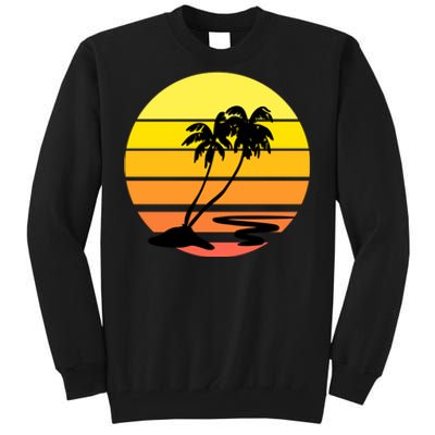 Vintage Retro Palm Tree Sunset Tall Sweatshirt