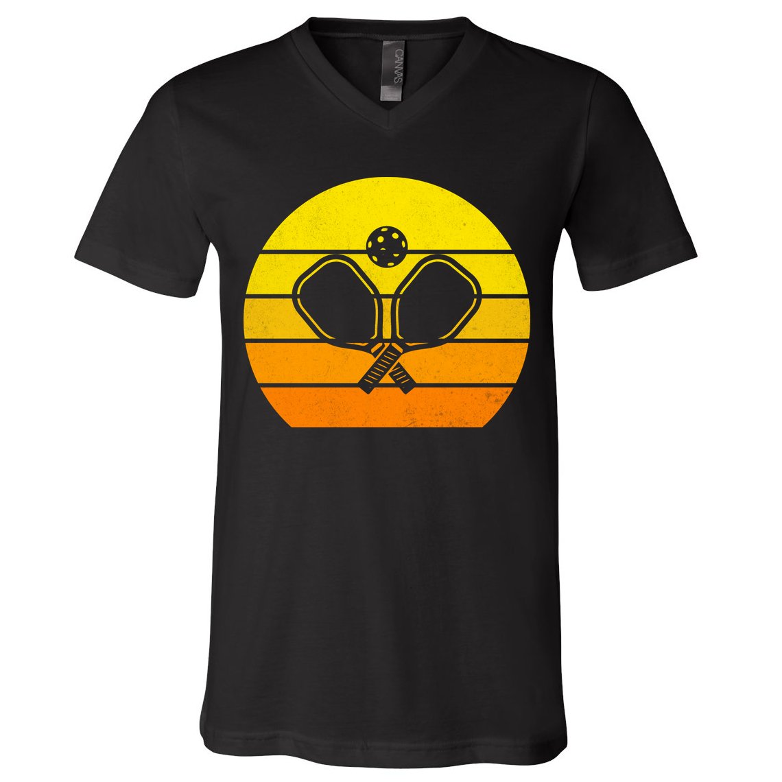 Vintage Retro Pickleball V-Neck T-Shirt
