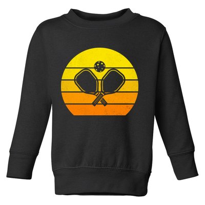 Vintage Retro Pickleball Toddler Sweatshirt