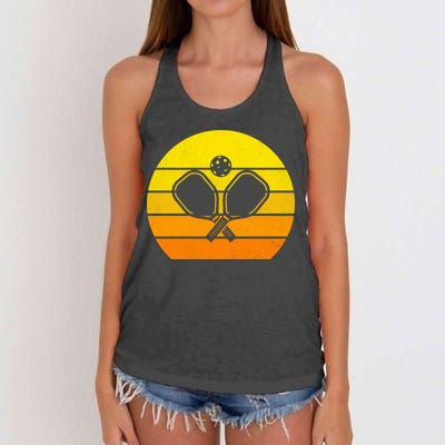 Vintage Retro Pickleball Women's Knotted Racerback Tank