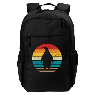 Vintage Retro Penguins Sunset 70s 80s 90s Penguins Party Gif Gift Backpack