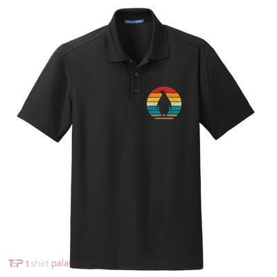 Vintage Retro Penguins Sunset 70s 80s 90s Penguins Party Gif Gift Dry Zone Grid Polo
