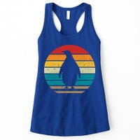 Vintage Retro Penguins Sunset 70s 80s 90s Penguins Party Gif Gift Womens Tank Top