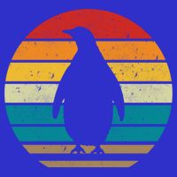 Vintage Retro Penguins Sunset 70s 80s 90s Penguins Party Gif Gift Womens Tank Top