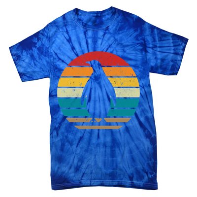 Vintage Retro Penguins Sunset 70s 80s 90s Penguins Party Gif Gift Tie-Dye T-Shirt