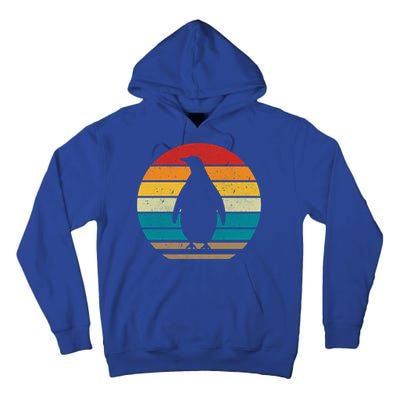 Vintage Retro Penguins Sunset 70s 80s 90s Penguins Party Gif Gift Tall Hoodie