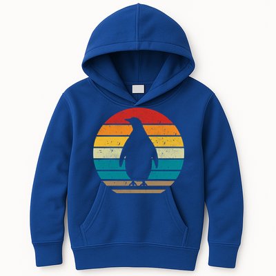 Vintage Retro Penguins Sunset 70s 80s 90s Penguins Party Gif Gift Kids Hoodie