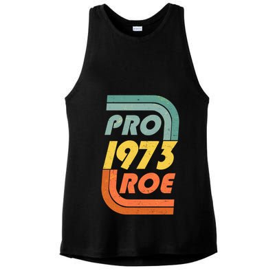 Vintage Retro Pro Roe 1973 Ladies PosiCharge Tri-Blend Wicking Tank