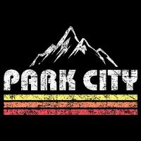 Vintage Retro Park City Utah Mountain Faded Bars Ski Sports Toddler T-Shirt