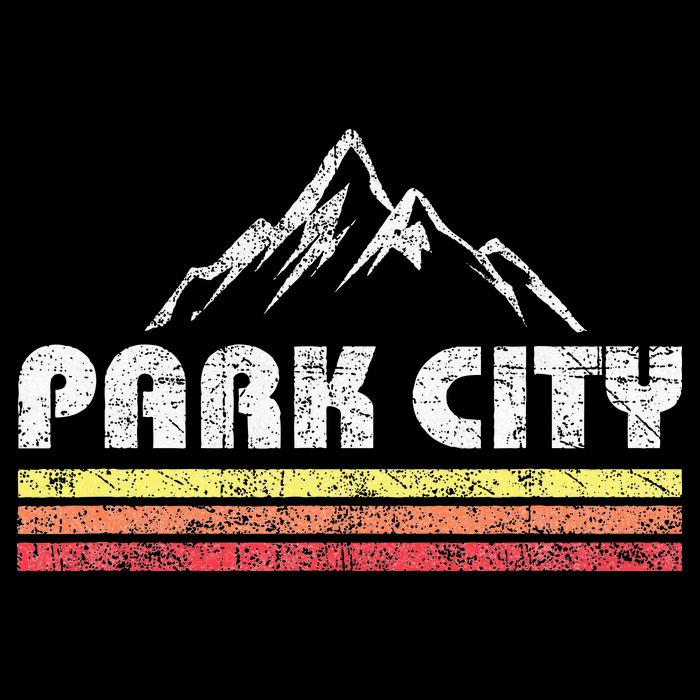 Vintage Retro Park City Utah Mountain Faded Bars Ski Sports Toddler T-Shirt