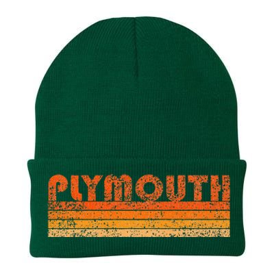 Vintage Retro Plymouth MA Knit Cap Winter Beanie