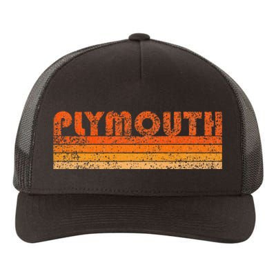 Vintage Retro Plymouth MA Yupoong Adult 5-Panel Trucker Hat