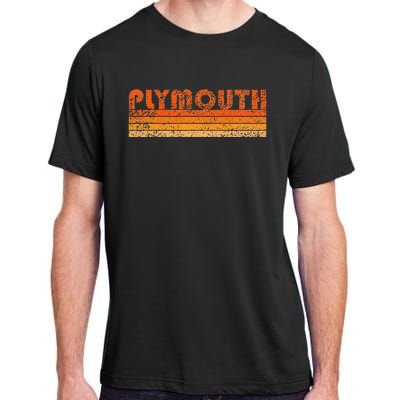 Vintage Retro Plymouth MA Adult ChromaSoft Performance T-Shirt