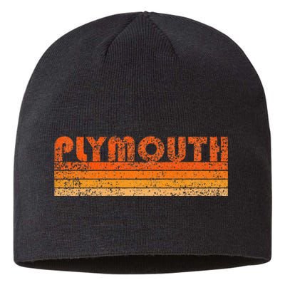 Vintage Retro Plymouth MA Sustainable Beanie