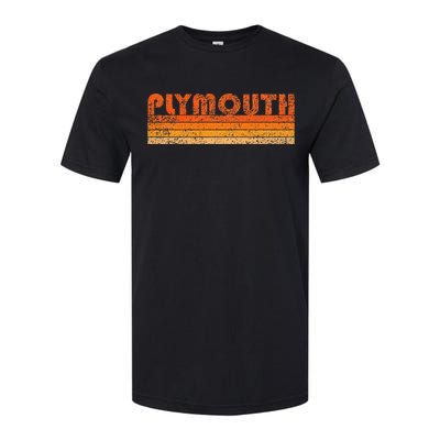 Vintage Retro Plymouth MA Softstyle CVC T-Shirt