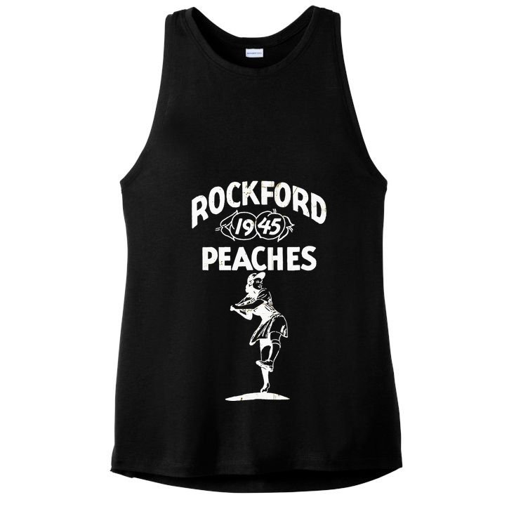 Vintage Rockford Peaches Promo Ladies PosiCharge Tri-Blend Wicking Tank