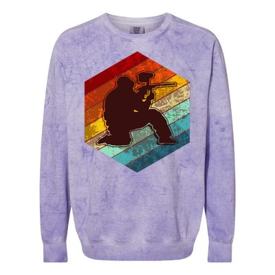 Vintage Retro Paintballer Colorblast Crewneck Sweatshirt