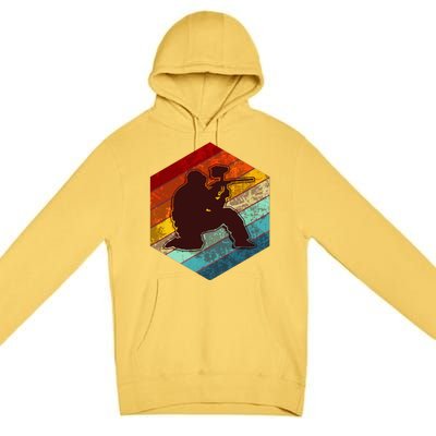 Vintage Retro Paintballer Premium Pullover Hoodie