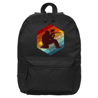 Vintage Retro Paintballer 16 in Basic Backpack
