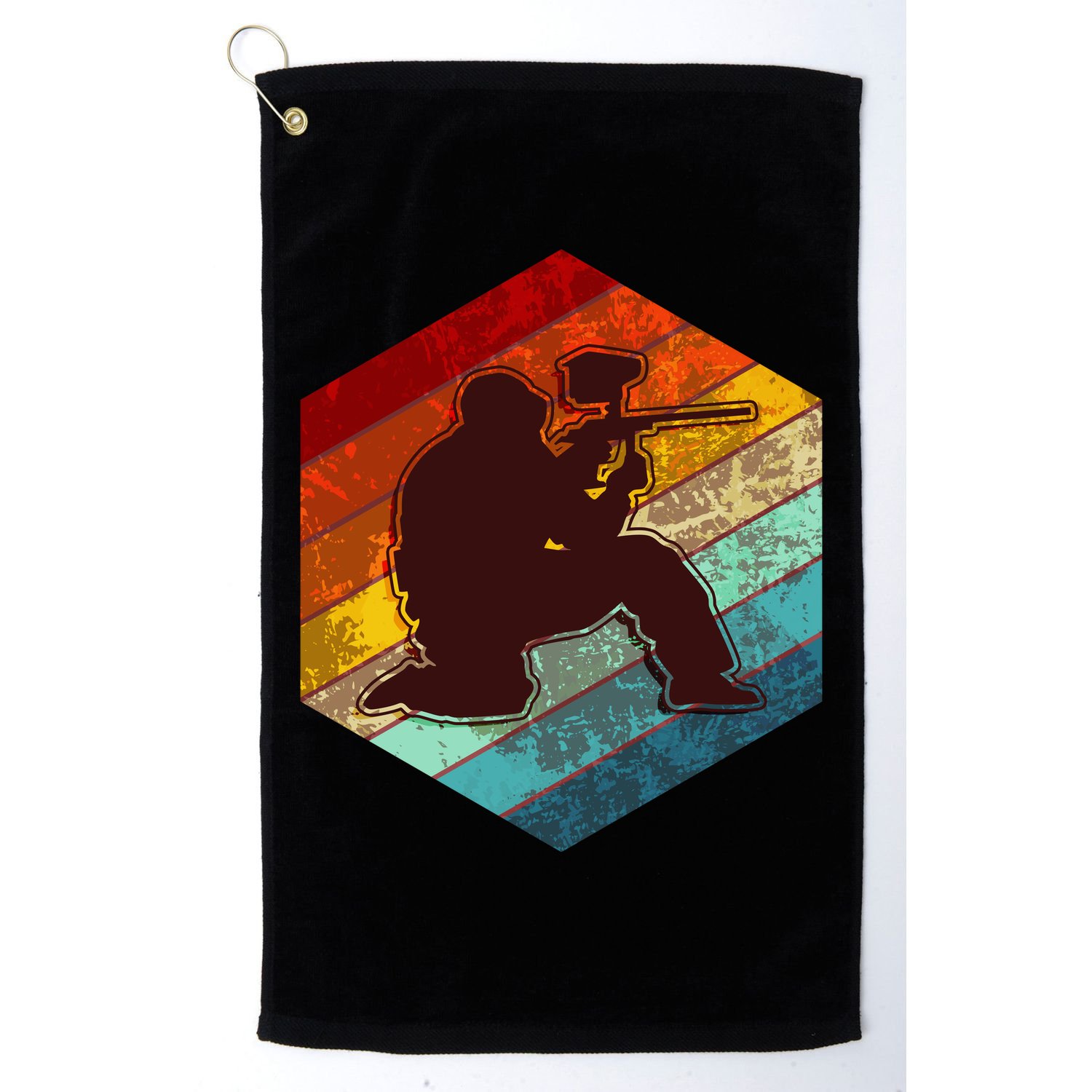 Vintage Retro Paintballer Golf Towel