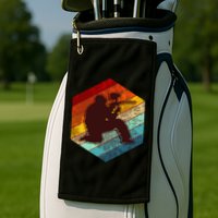 Vintage Retro Paintballer Golf Towel