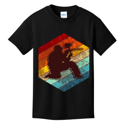 Vintage Retro Paintballer Kids T-Shirt