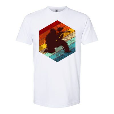 Vintage Retro Paintballer Softstyle® CVC T-Shirt