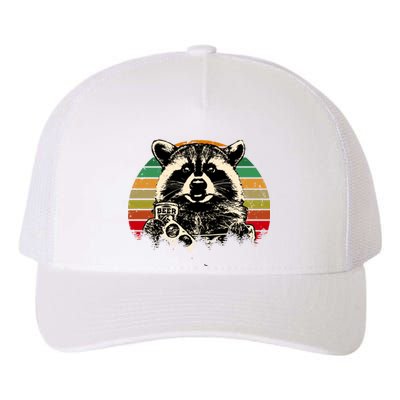 Vintage Raccoon Pizza And Beer Yupoong Adult 5-Panel Trucker Hat