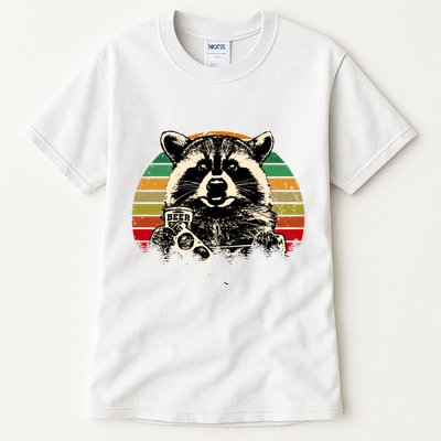 Vintage Raccoon Pizza And Beer Tall T-Shirt