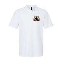 Vintage Raccoon Pizza And Beer Softstyle Adult Sport Polo