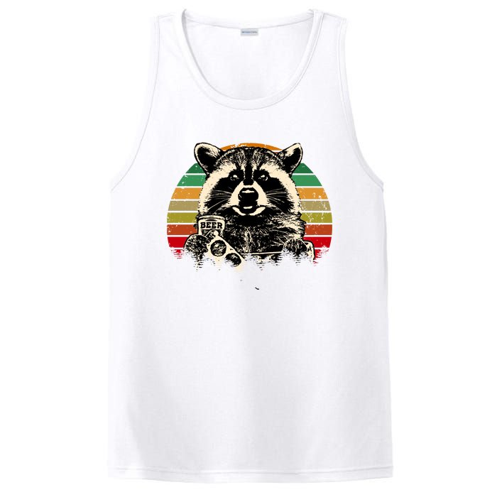 Vintage Raccoon Pizza And Beer PosiCharge Competitor Tank