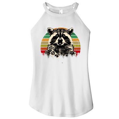 Vintage Raccoon Pizza And Beer Women's Perfect Tri Rocker Tank