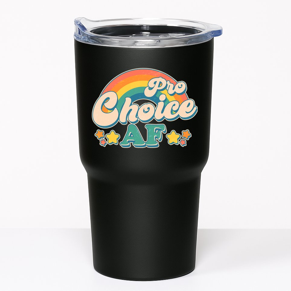 Vintage Retro Pro Choice AF Star Rainbow Tumbler