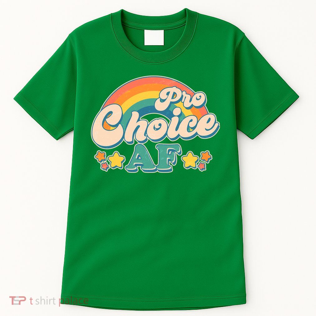 Vintage Retro Pro Choice AF Star Rainbow Tall T-Shirt