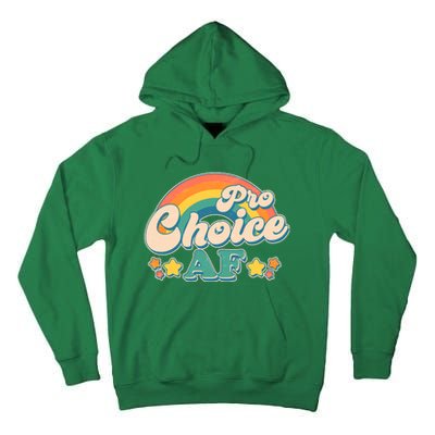 Vintage Retro Pro Choice AF Star Rainbow Tall Hoodie