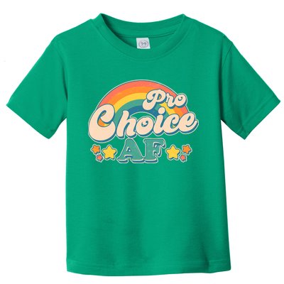Vintage Retro Pro Choice AF Star Rainbow Toddler T-Shirt