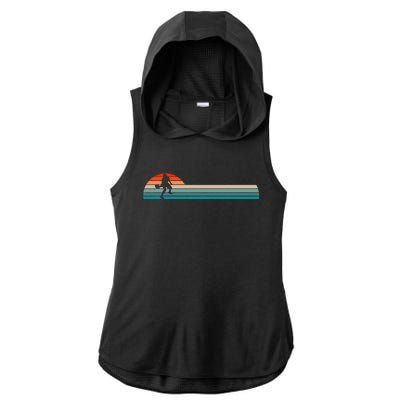 Vintage Retro Pickleball Player Ladies PosiCharge Tri-Blend Wicking Draft Hoodie Tank