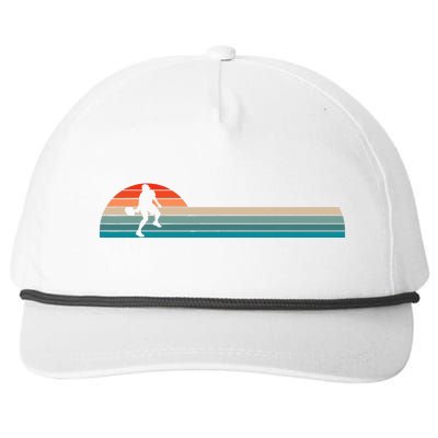 Vintage Retro Pickleball Player Snapback Five-Panel Rope Hat