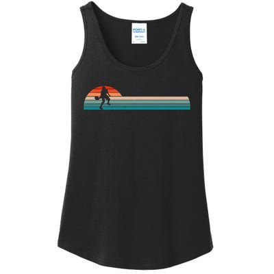 Vintage Retro Pickleball Player Ladies Essential Tank