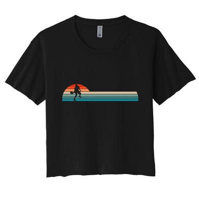 Vintage Retro Pickleball Player Crop Top