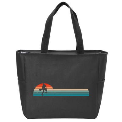 Vintage Retro Pickleball Player Zip Tote Bag