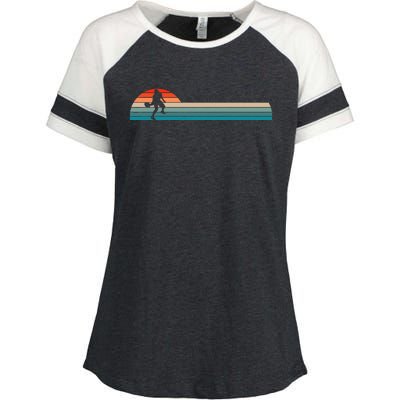 Vintage Retro Pickleball Player Enza Ladies Jersey Colorblock Tee