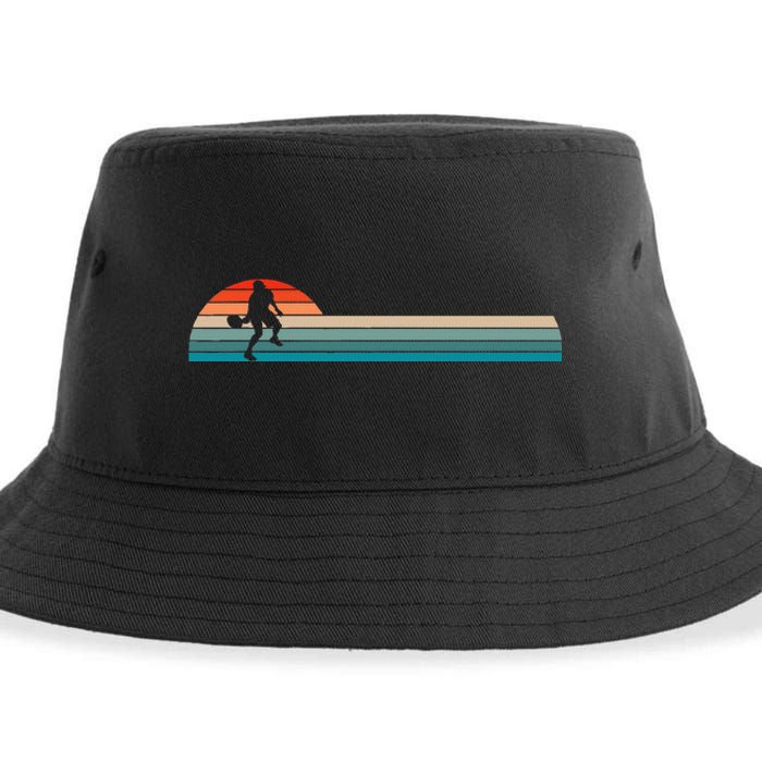 Vintage Retro Pickleball Player Sustainable Bucket Hat