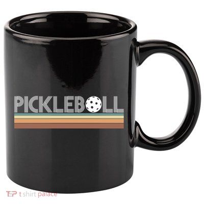 Vintage Retro Pickleball Gift 11oz C Handle Ceramic Mug