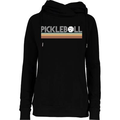 Vintage Retro Pickleball Gift Womens Funnel Neck Pullover Hood