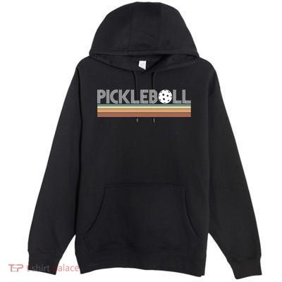Vintage Retro Pickleball Gift Premium Pullover Hoodie