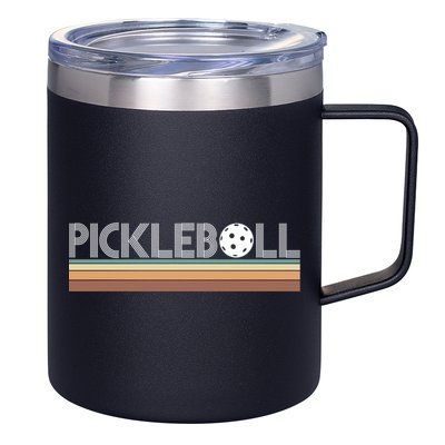 Vintage Retro Pickleball Gift 12oz Stainless Steel Coffee Mug