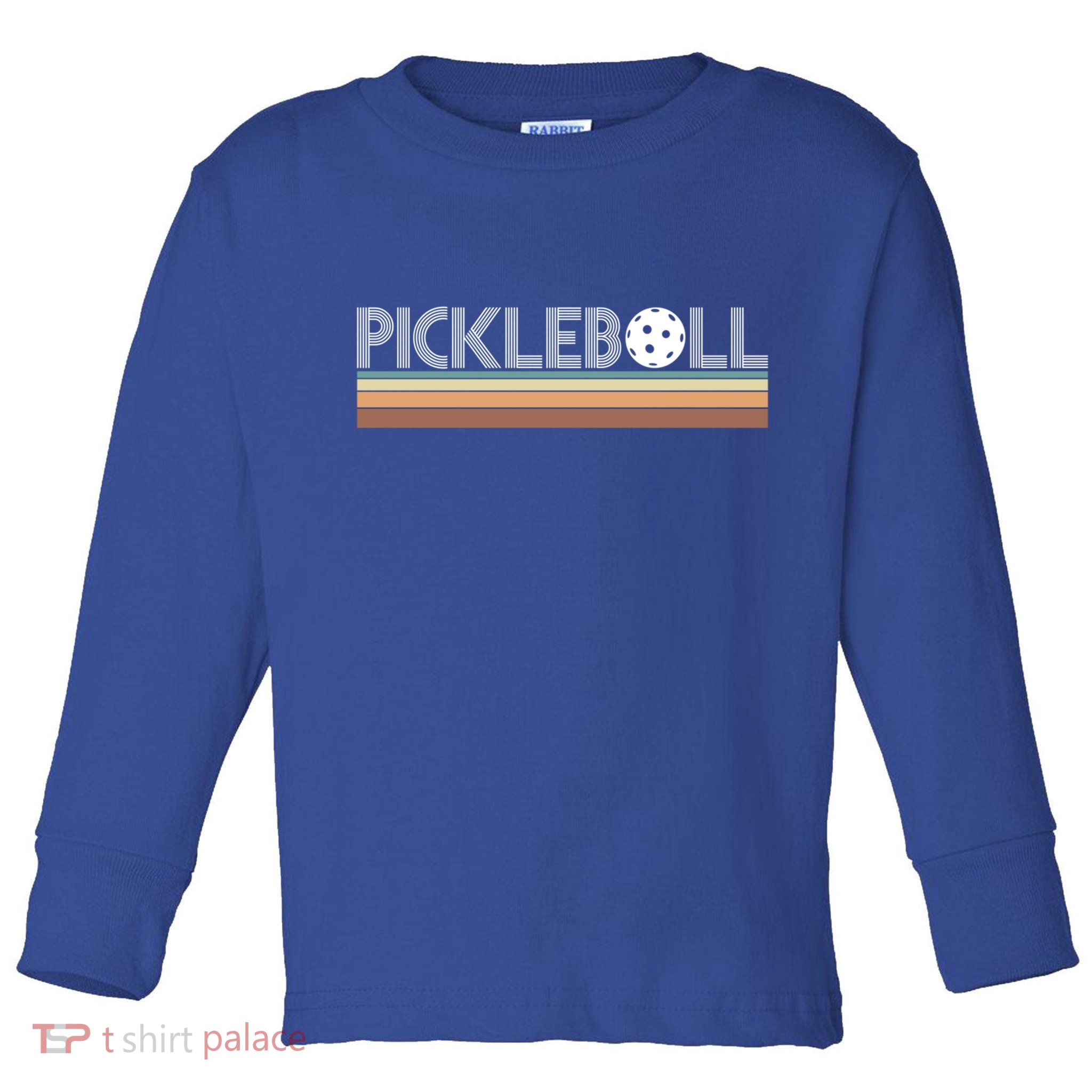 Vintage Retro Pickleball Gift Toddler Long Sleeve Shirt