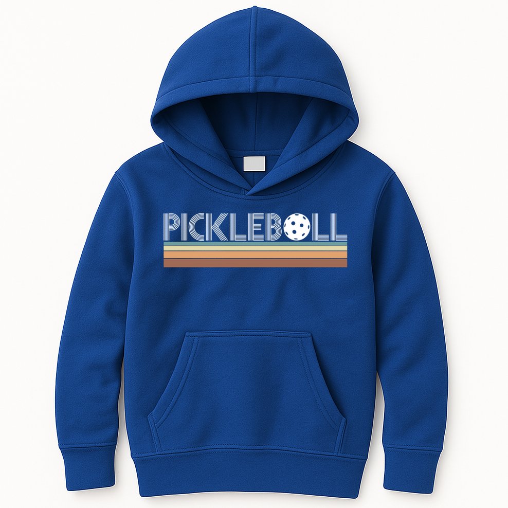 Vintage Retro Pickleball Gift Kids Hoodie