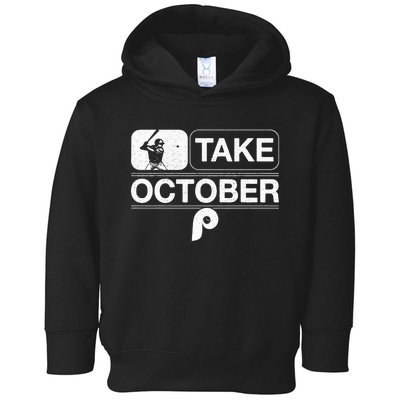 Vintage Retro Philly Take October Philadelphia Toddler Hoodie